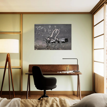 KYIV VELYKA ZHYTOMYRSKA 13 2022 - Banksy Brushed Aluminum Print - 70x100 cm / 28x40 inches | Banksy Aluminum Print | Banksy Prints