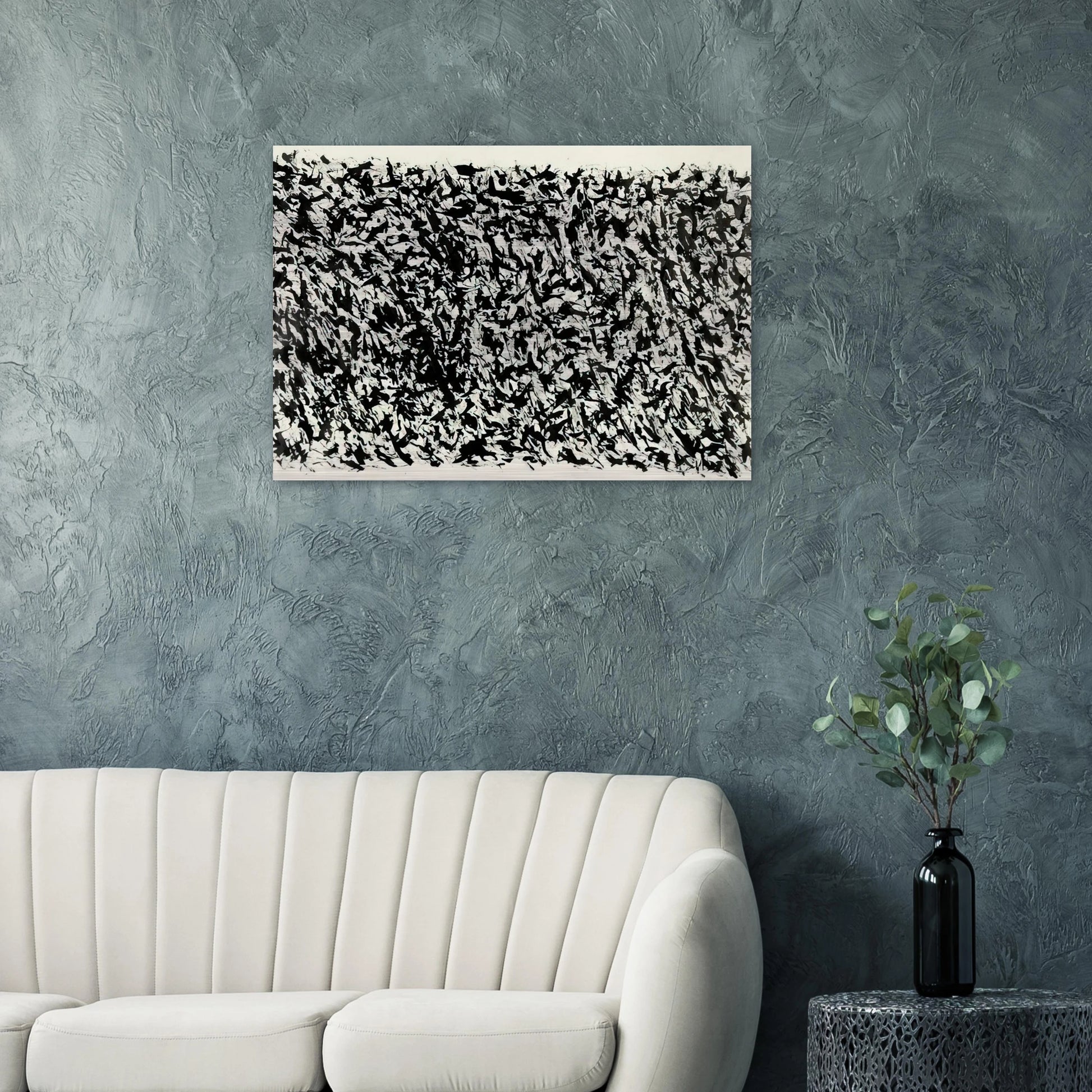 Composition - Tachisme - Henri Michaux Brushed Aluminum Print - 70x100 cm / 28x40 inches | Henri Michaux Aluminum Print | Henri Michaux Prints