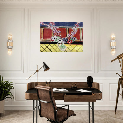 ANEMONES AND PEACH BLOSSOMS 1944 - Henri Matisse Brushed Aluminum Print - 70x100 cm / 28x40 inches | Henri Matisse Aluminum Print | Henri Matisse Prints
