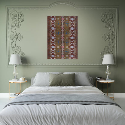 Honey Ant Dreaming - 1993 - Clifford Possum Tjapaltjarri Brushed Aluminum Print - 70x100 cm / 28x40 inches | Clifford Possum Tjapaltjarri Aluminum Print | Clifford Possum Tjapaltjarri Prints