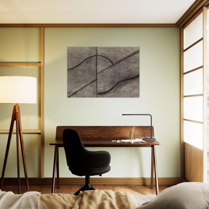 Drawing Based Upon the Breath - Allan Kaprow Brushed Aluminum Print - 70x100 cm / 28x40 inches | Allan Kaprow Aluminum Print | Allan Kaprow Prints