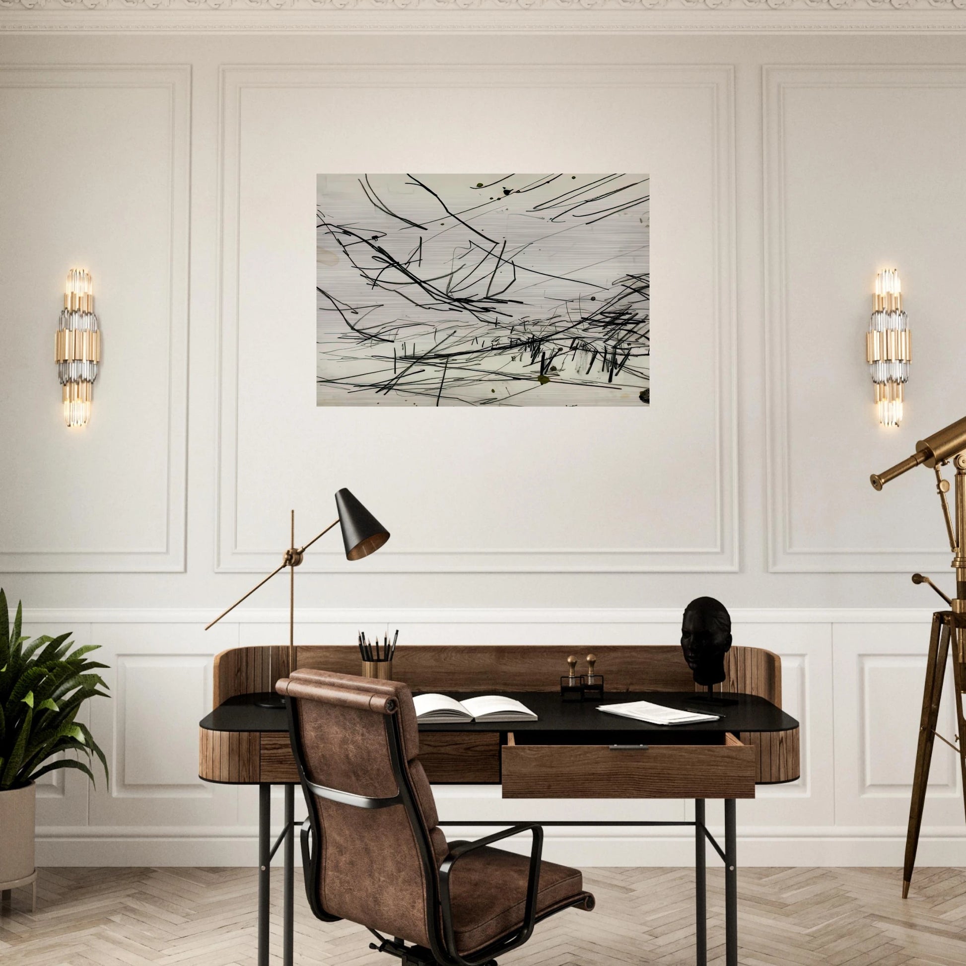 WORKING DRAWING FOR PRIMROSE HILL - Frank Auerbach Brushed Aluminum Print - 70x100 cm / 28x40 inches | Frank Auerbach Aluminum Print | Frank Auerbach Prints