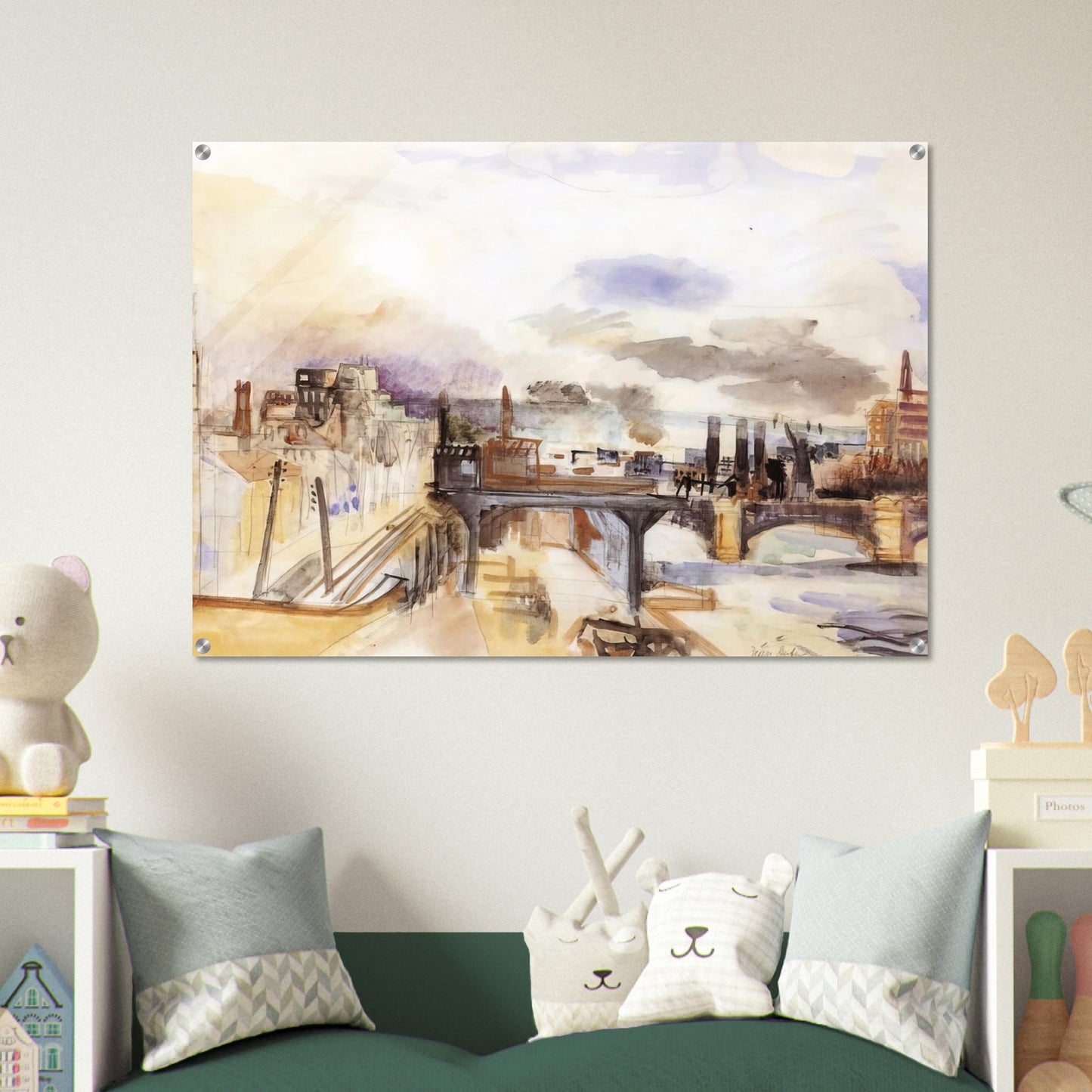 PARISIAN BRIDGE 1922 - Raoul Dufy Acrylic Print - 70x100 cm / 28x40″ inches