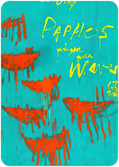 Leaving Paphos Ringed With Waves V By Cy Twombly Pack of 10 Post Cards | Cy Twombly Post Cards | A6 (10.5 x 14.8 cm) - 4.1 x 5.8 inches