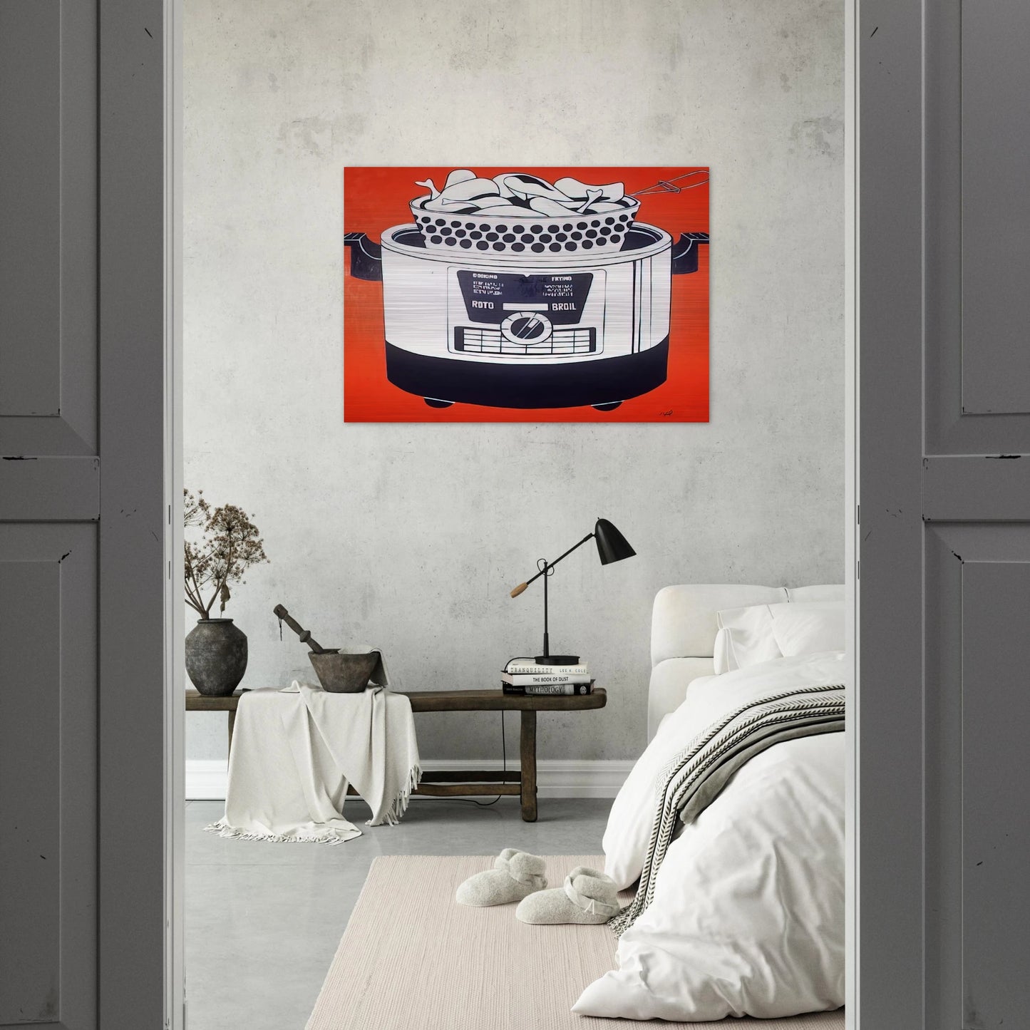 ROTO BROIL 1961 - Roy Lichtenstein Brushed Aluminum Print - 70x100 cm / 28x40 inches | Roy Lichtenstein Aluminum Print | Roy Lichtenstein Prints