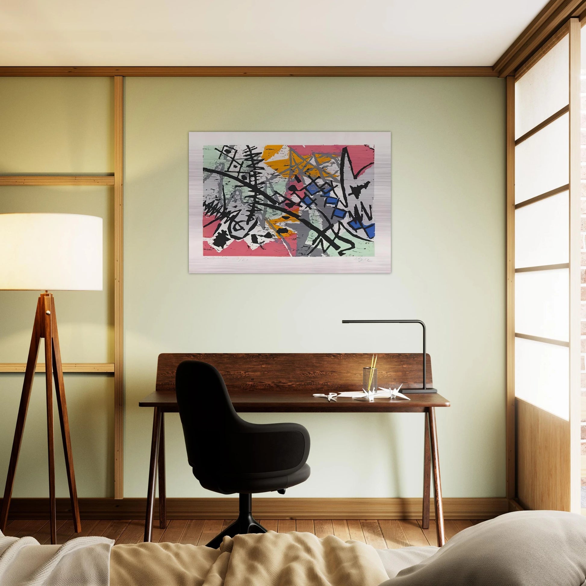 Farbholzschnitt 1952-4 - 1952 - Ernst Wilhelm Nay Brushed Aluminum Print - 70x100 cm / 28x40 inches | Ernst Wilhelm Nay Aluminum Print | Ernst Wilhelm Nay Prints