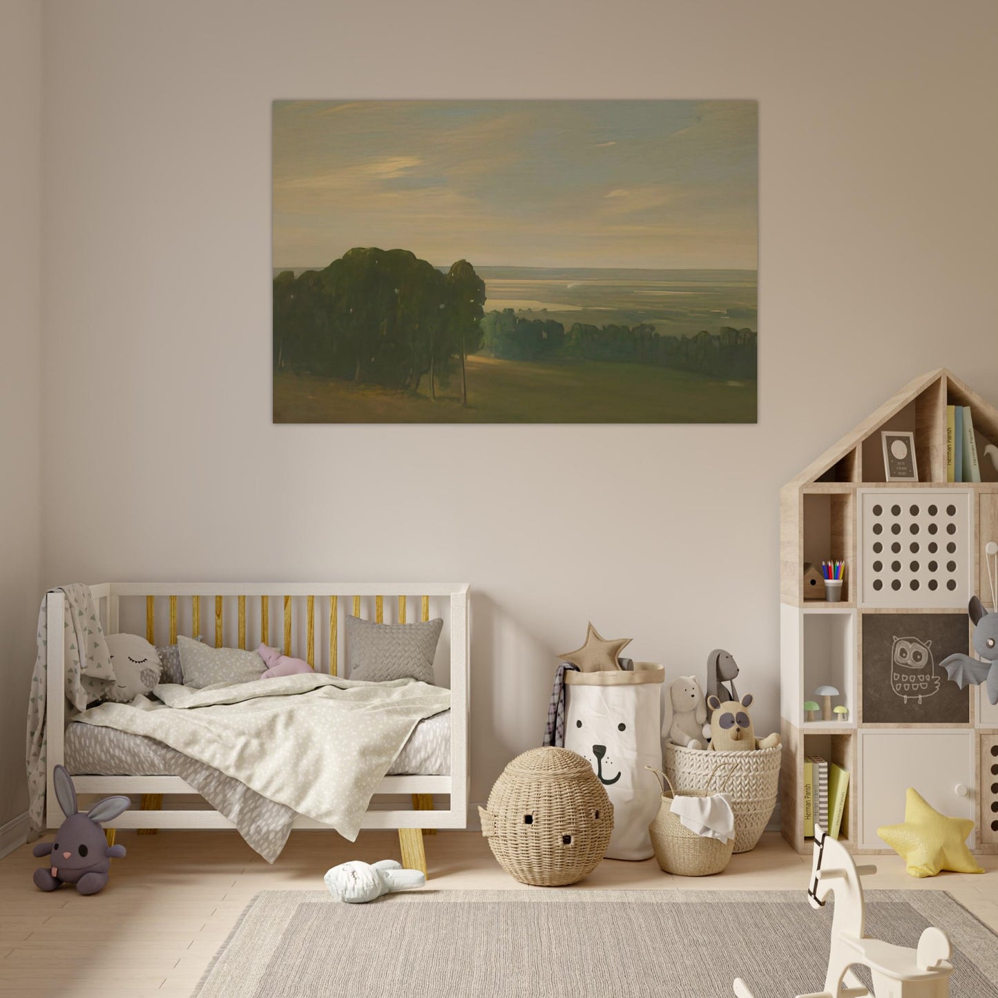 Eucalyptus Grove in a Vast Landscape - Tonalism - Xavier Martinez Art Prints - 100x150 cm / 40x60″ inches | Xavier Martinez Poster | Xavier Martinez Prints