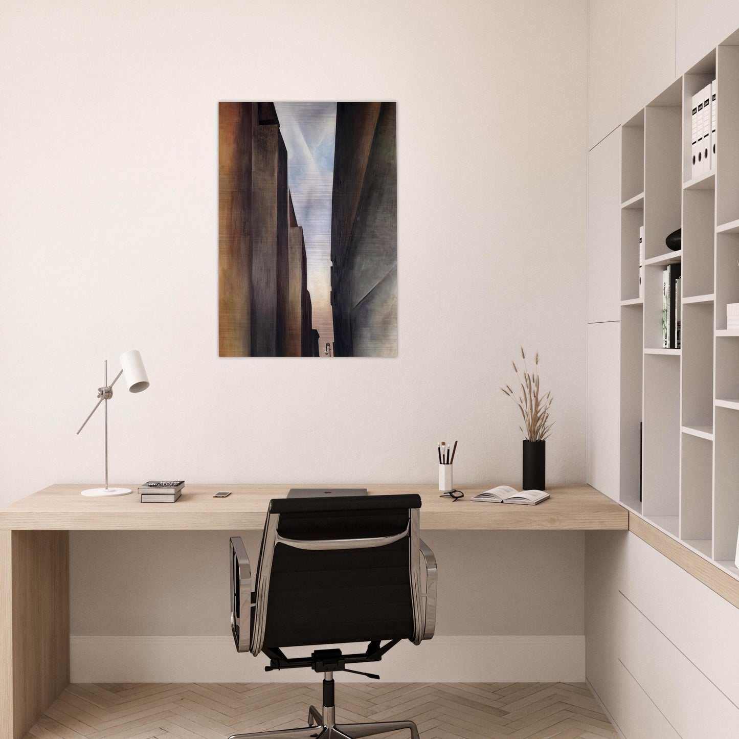 Street of New York II - Georgia O'Keeffe Brushed Aluminum Print - 70x100 cm / 28x40 inches | Georgia O'Keeffe Aluminum Print | Georgia O'Keeffe Prints