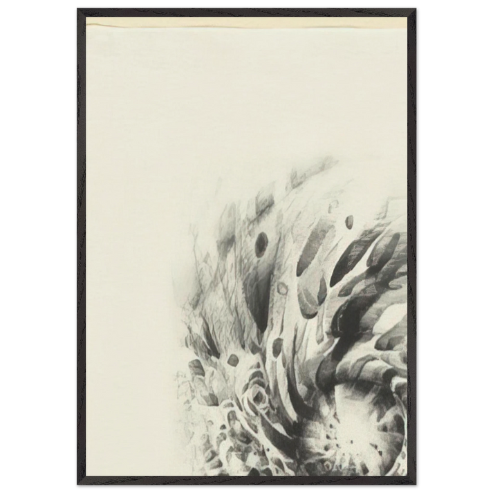 THIRD STONE 1963 - Lee Bontecou 70x100 cm / 28x40 inches Framed Art Print – Black Wooden Frame
