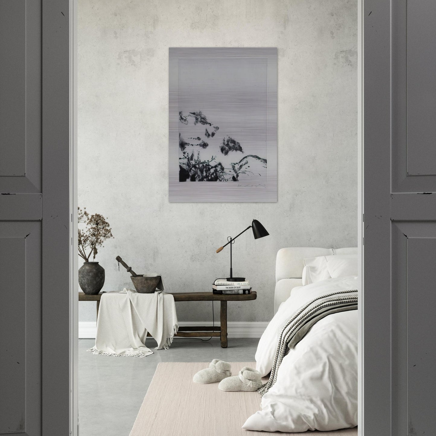 ANNONCIATION AND MOMENTS 383 1994 - Zao Wou-Ki Brushed Aluminum Print - 70x100 cm / 28x40 inches | Zao Wou-Ki Aluminum Print | Zao Wou-Ki Prints