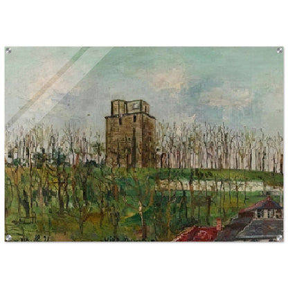 DONJON STREET - Maurice Utrillo Acrylic Print - 70x100 cm / 28x40″ inches