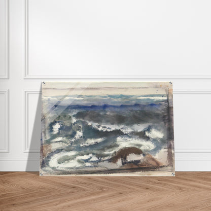 The Sea - 1923 - John Marin Acrylic Print - 70x100 cm / 28x40″ inches | John Marin Wall Art | John Marin Prints