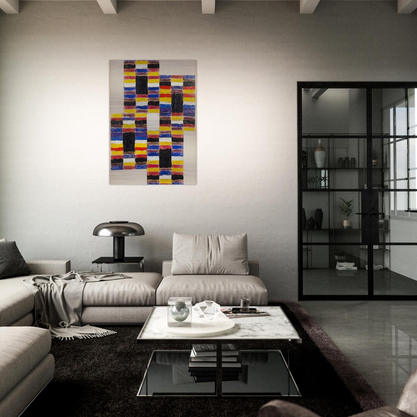 Ascending I - 1958 - Alfred Jensen Brushed Aluminum Print - 70x100 cm / 28x40 inches | Alfred Jensen Aluminum Print | Alfred Jensen Prints