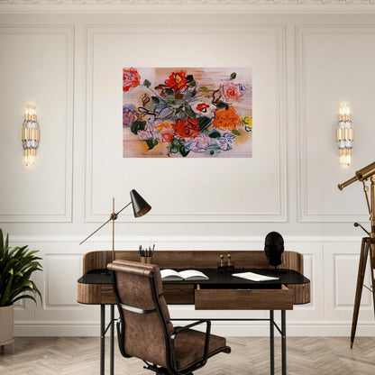 PINK BUNCH 1940 - Raoul Dufy Brushed Aluminum Print - 70x100 cm / 28x40 inches | Raoul Dufy Aluminum Print | Raoul Dufy Prints