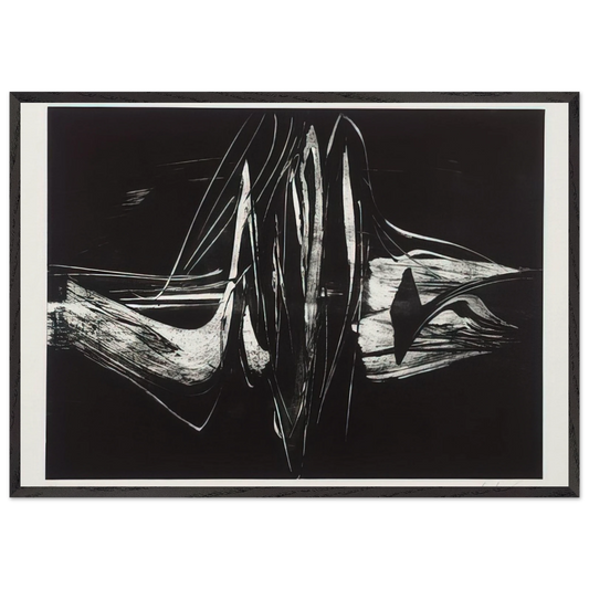 Untitled N25 - Karl Otto Gotz 70x100 cm / 28x40 inches Framed Art Print – Black Wooden Frame