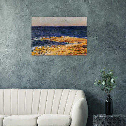 The Big Blue at Antibes - claude monet Brushed Aluminum Print - 70x100 cm / 28x40 inches | claude monet Aluminum Print | claude monet Prints