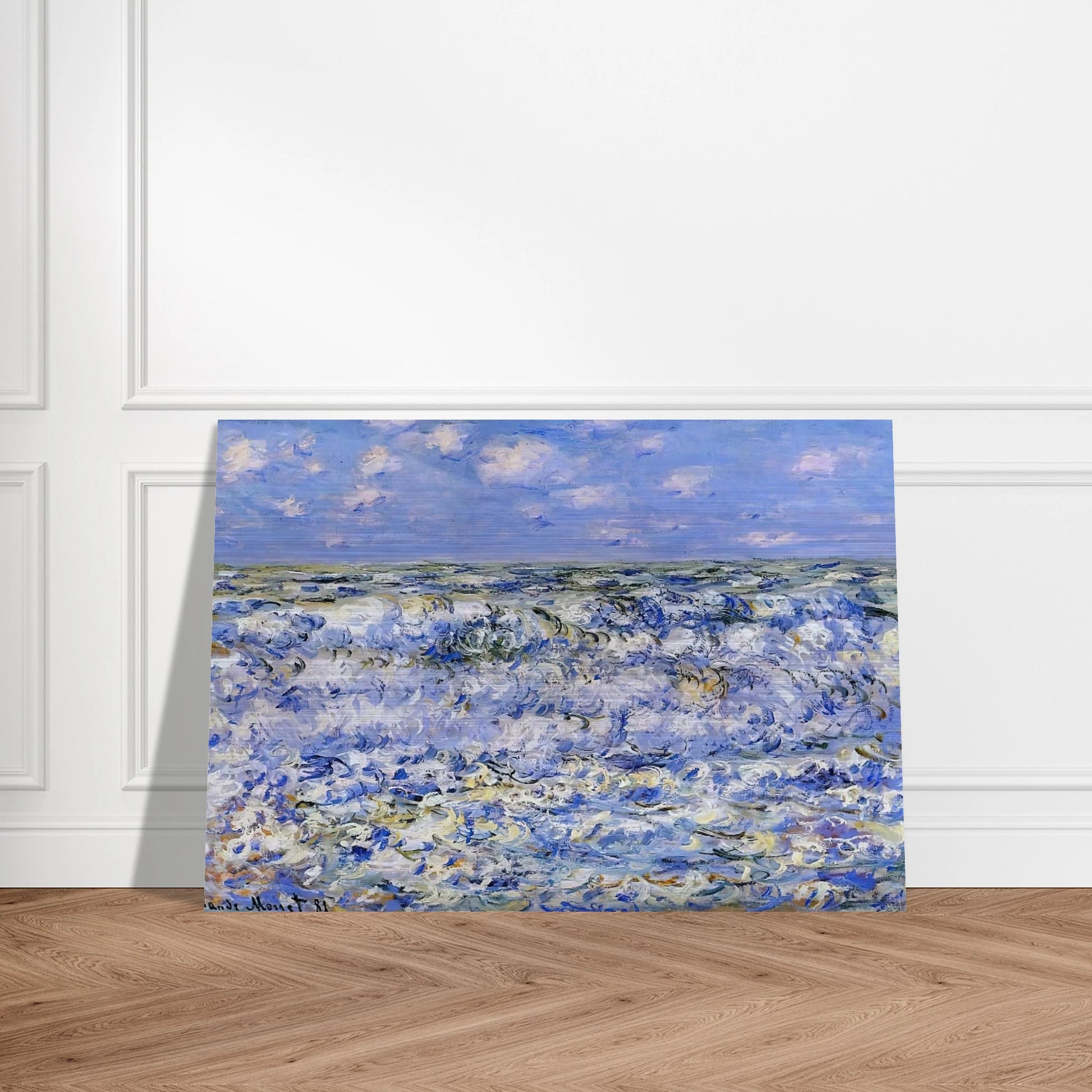 Waves Breaking - claude monet Brushed Aluminum Print - 70x100 cm / 28x40 inches | claude monet Aluminum Print | claude monet Prints