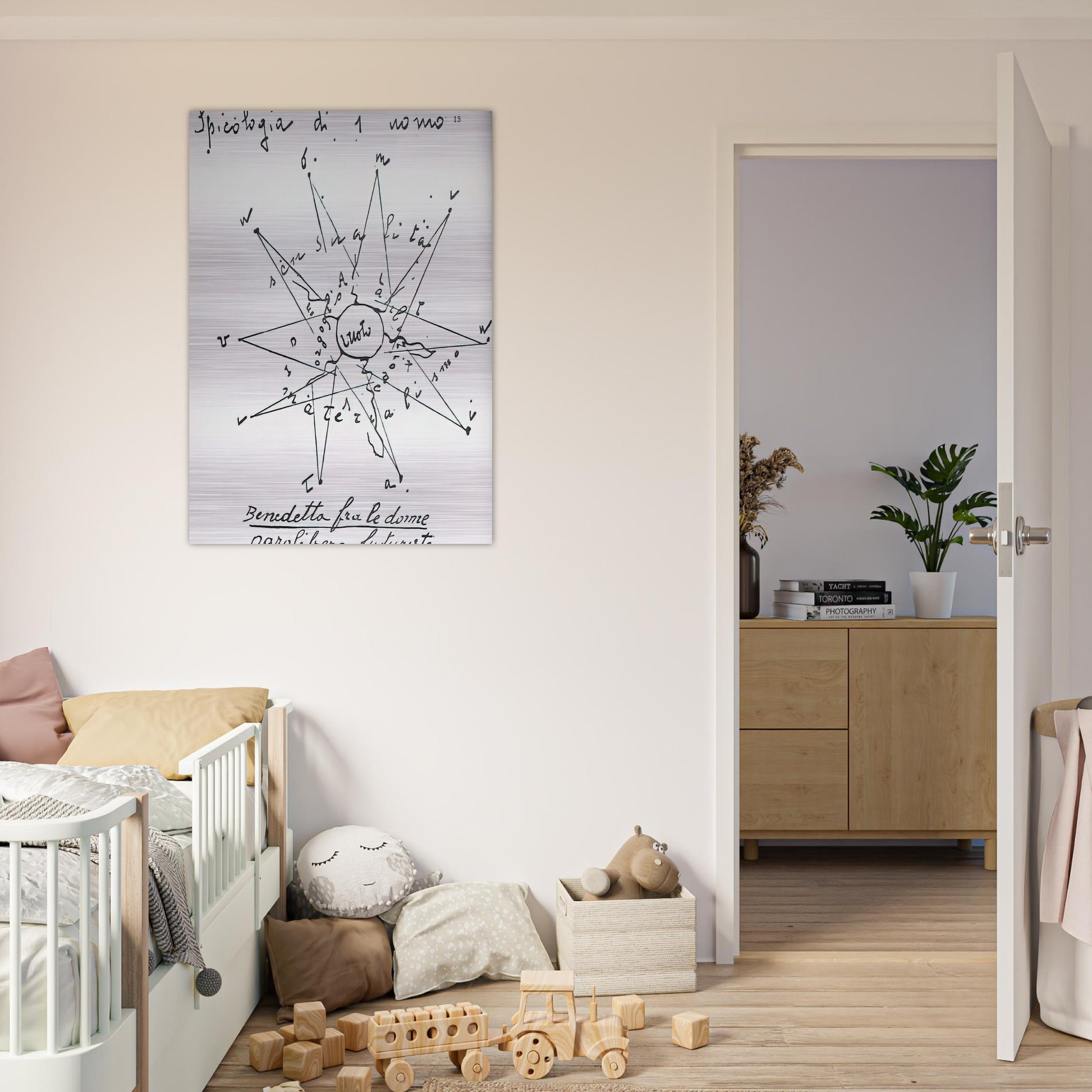 Spicologia di 1 Uomo - 1919 Italy - Benedetta Cappa Brushed Aluminum Print - 70x100 cm / 28x40 inches | Benedetta Cappa Aluminum Print | Benedetta Cappa Prints