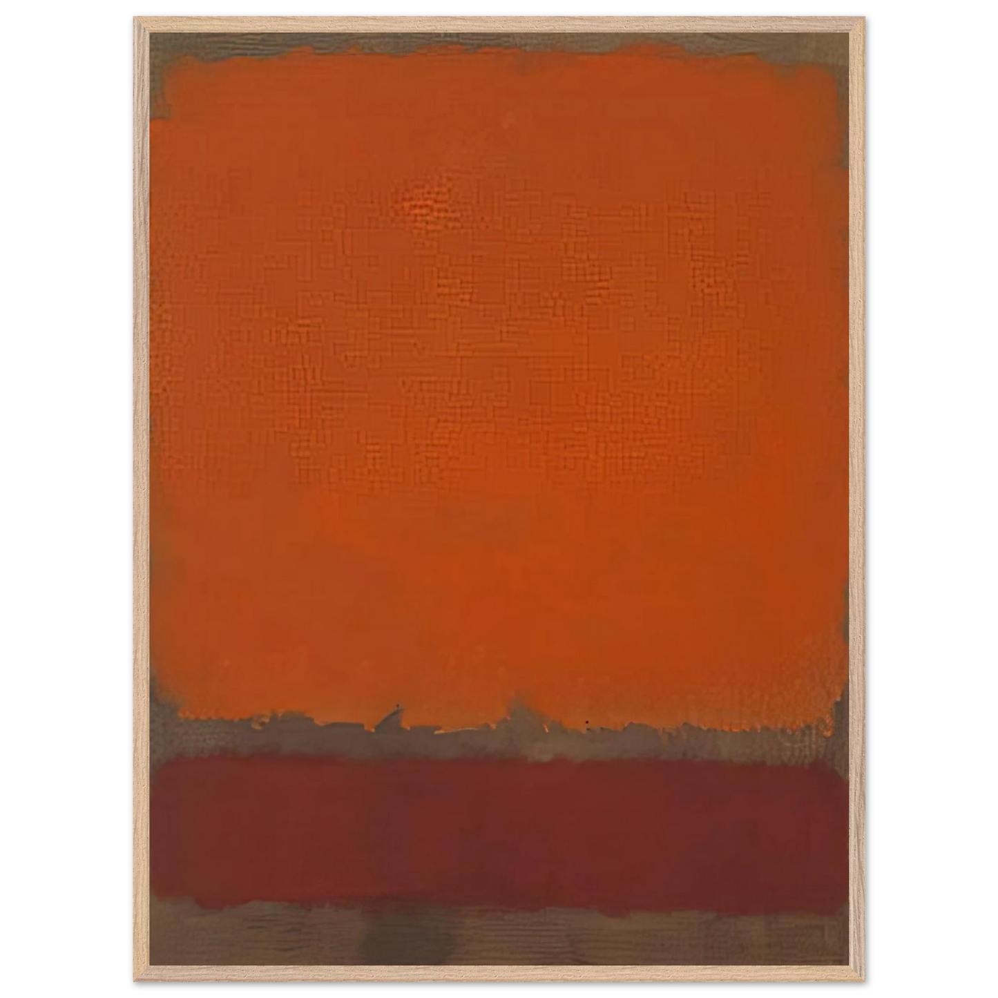 Mark Rothko - Ochre and Red on Red - 1962 Wall Art - 21x29.7 cm / 8x12" - Premium Wooden Framed Poster With Fine Art Paper-canvas - Black frame