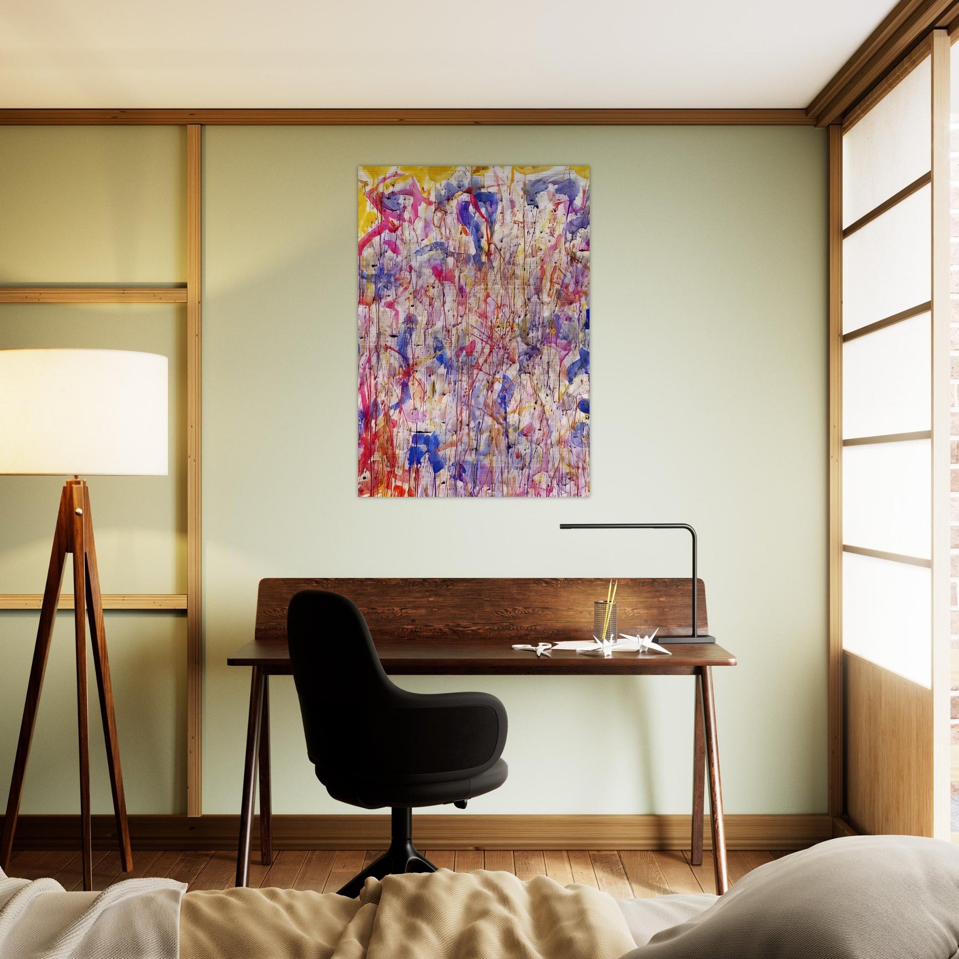 Untitled  SF57-008  - Sam Francis Brushed Aluminum Print - 70x100 cm / 28x40 inches | Sam Francis Aluminum Print | Sam Francis Prints