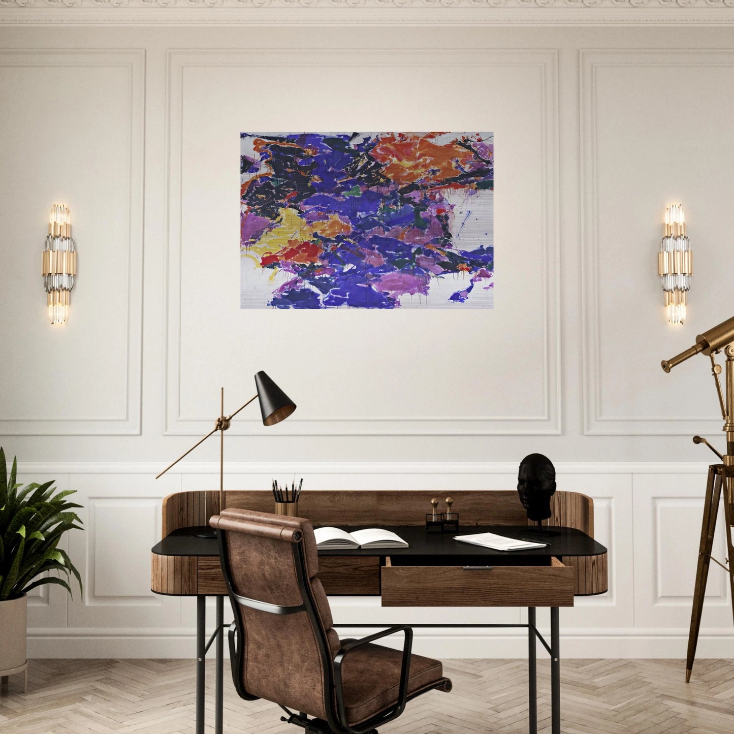 Towards Disappearance II - Sam Francis Brushed Aluminum Print - 70x100 cm / 28x40 inches | Sam Francis Aluminum Print | Sam Francis Prints