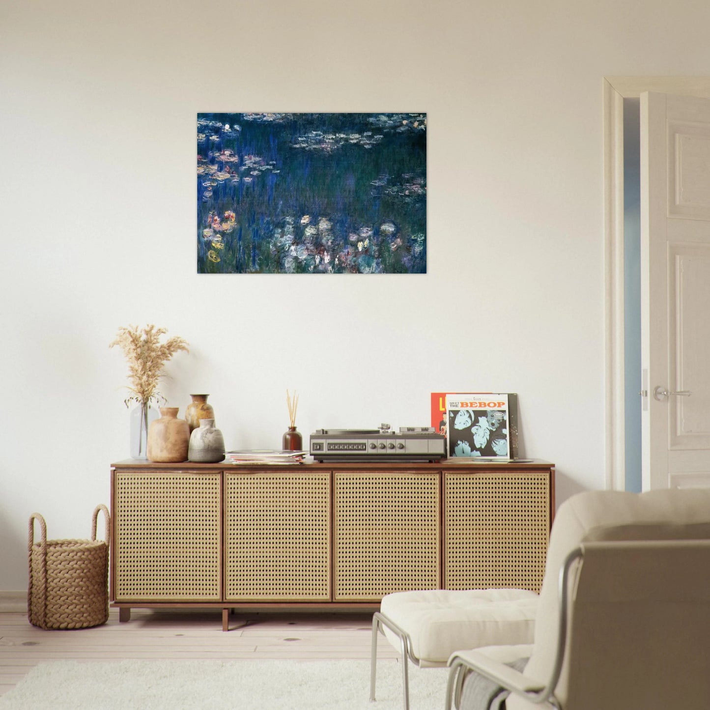 Water Lilies, Green Harmony - claude monet Brushed Aluminum Print - 70x100 cm / 28x40 inches | claude monet Aluminum Print | claude monet Prints