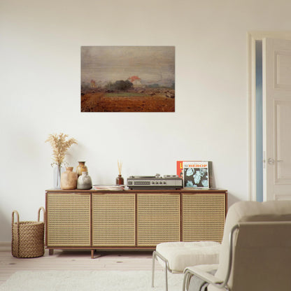 Fog - claude monet Brushed Aluminum Print - 70x100 cm / 28x40 inches | claude monet Aluminum Print | claude monet Prints