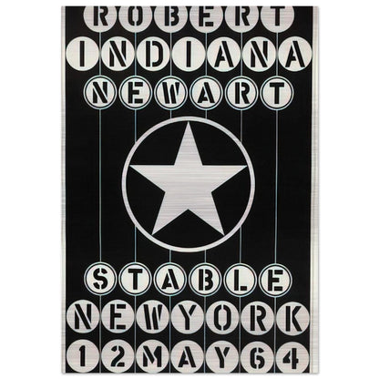 Robert Indiana, New Art, Stable New York - Robert Indiana Brushed Aluminum Print - 70x100 cm / 28x40 inches | Robert Indiana Aluminum Print | Robert Indiana Prints