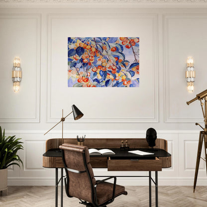 CHERRIES - Theo van Rysselberghe Brushed Aluminum Print - 70x100 cm / 28x40 inches | Theo van Rysselberghe Aluminum Print | Theo van Rysselberghe Prints