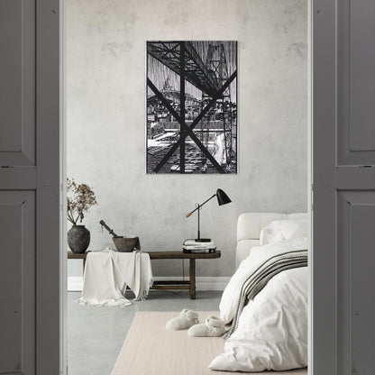 MARCEILLES DECEMBER 1936 1936 - MC Escher Brushed Aluminum Print - 70x100 cm / 28x40 inches | MC Escher Aluminum Print | MC Escher Prints