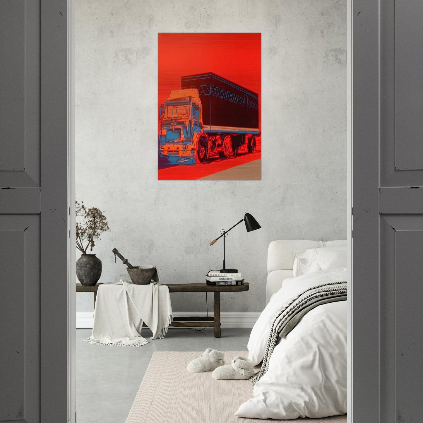 Truck Announcement - Andy Warhol Brushed Aluminum Print - 70x100 cm / 28x40 inches | Andy Warhol Aluminum Print | Andy Warhol Prints