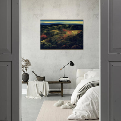 Late October - Eyvind Earle Brushed Aluminum Print - 70x100 cm / 28x40 inches | Eyvind Earle Aluminum Print | Eyvind Earle Prints