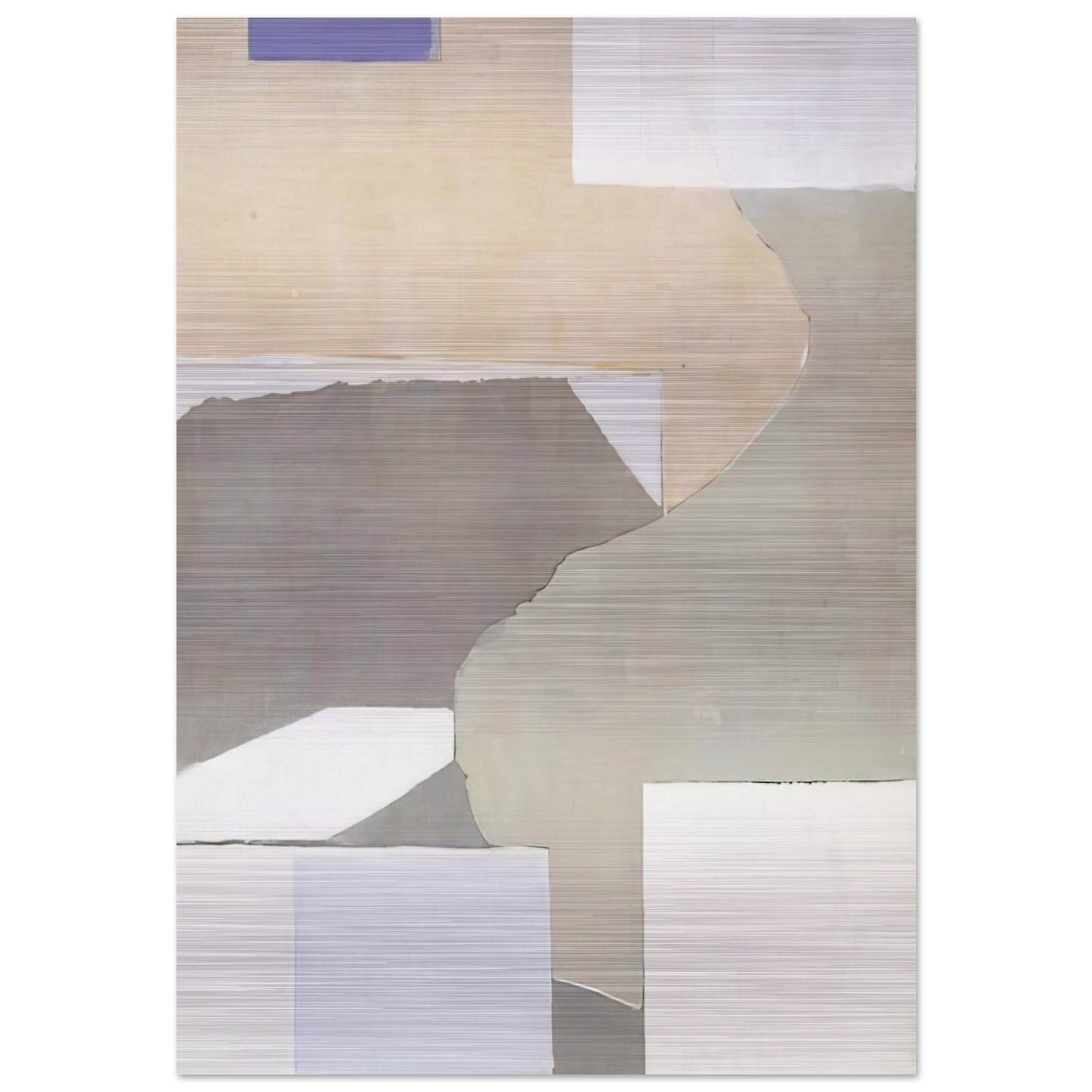 White and Brown - 1972 - Kenzo Okada Brushed Aluminum Print - 70x100 cm / 28x40 inches | Kenzo Okada Aluminum Print | Kenzo Okada Prints