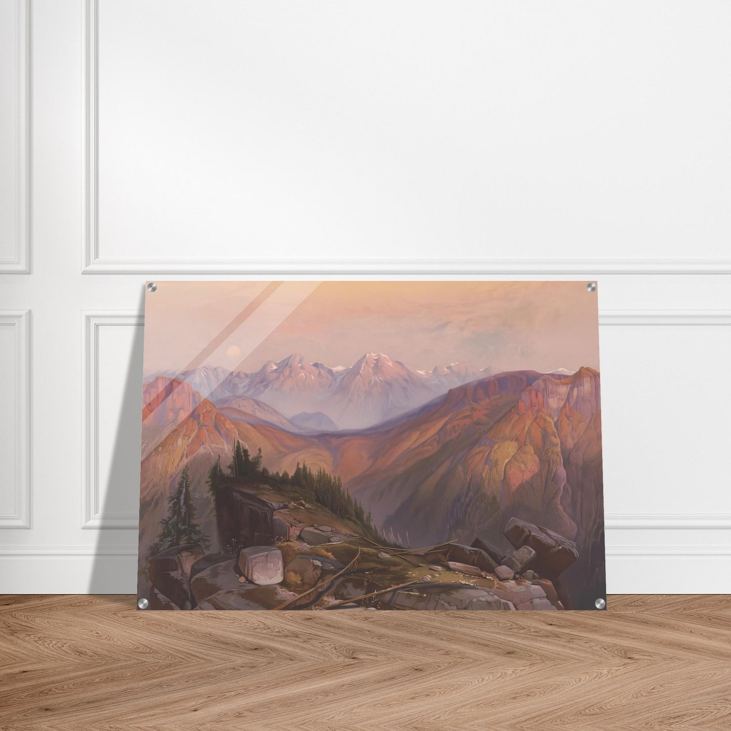 Lower Yellowstone Range - Thomas Moran Acrylic Print - 70x100 cm / 28x40″ inches