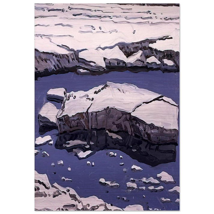Study for Ice Flow, Allagash - 1996 - Neil Welliver Brushed Aluminum Print - 70x100 cm / 28x40 inches | Neil Welliver Aluminum Print | Neil Welliver Prints