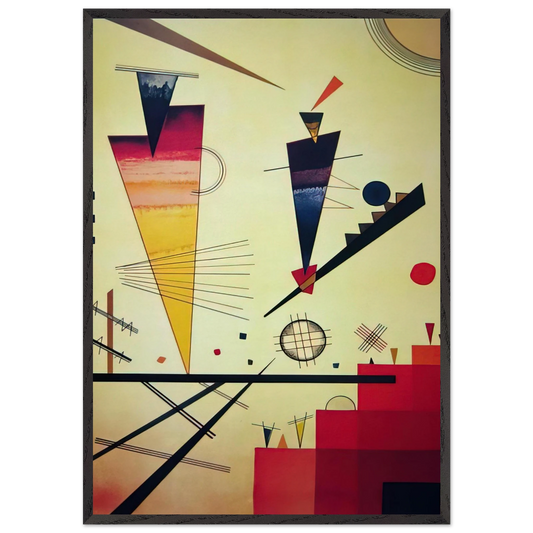 MERRY STRUCTURE 1926 - Wassily Kandinsky 70x100 cm / 28x40 inches Framed Art Print – Black Wooden Frame