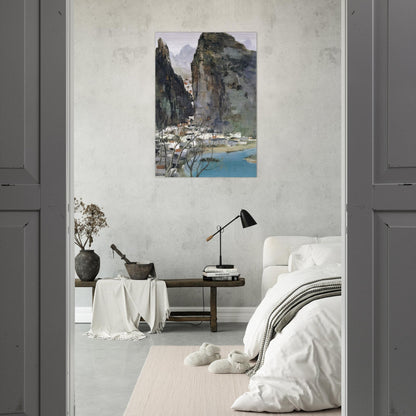 Scenery of Guilin - 1973 - Wu Guanzhong Brushed Aluminum Print - 70x100 cm / 28x40 inches | Wu Guanzhong Aluminum Print | Wu Guanzhong Prints