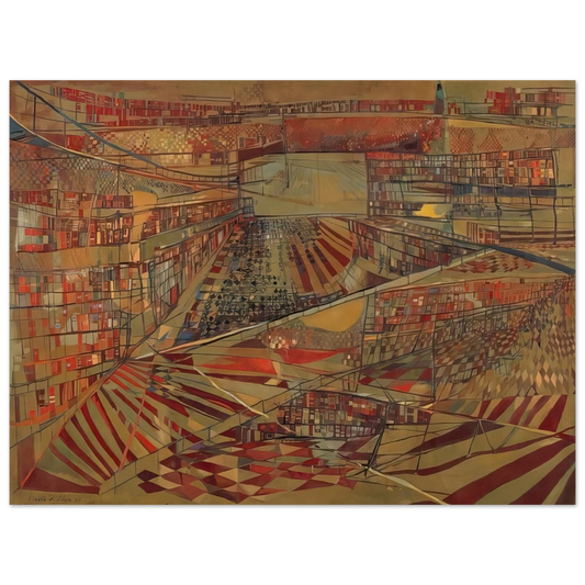 Maria Helena Vieira da Silva - BibliothÃƒÂ¨que - 1949  75x100 cm / 30x40inches Fine Art Poster
