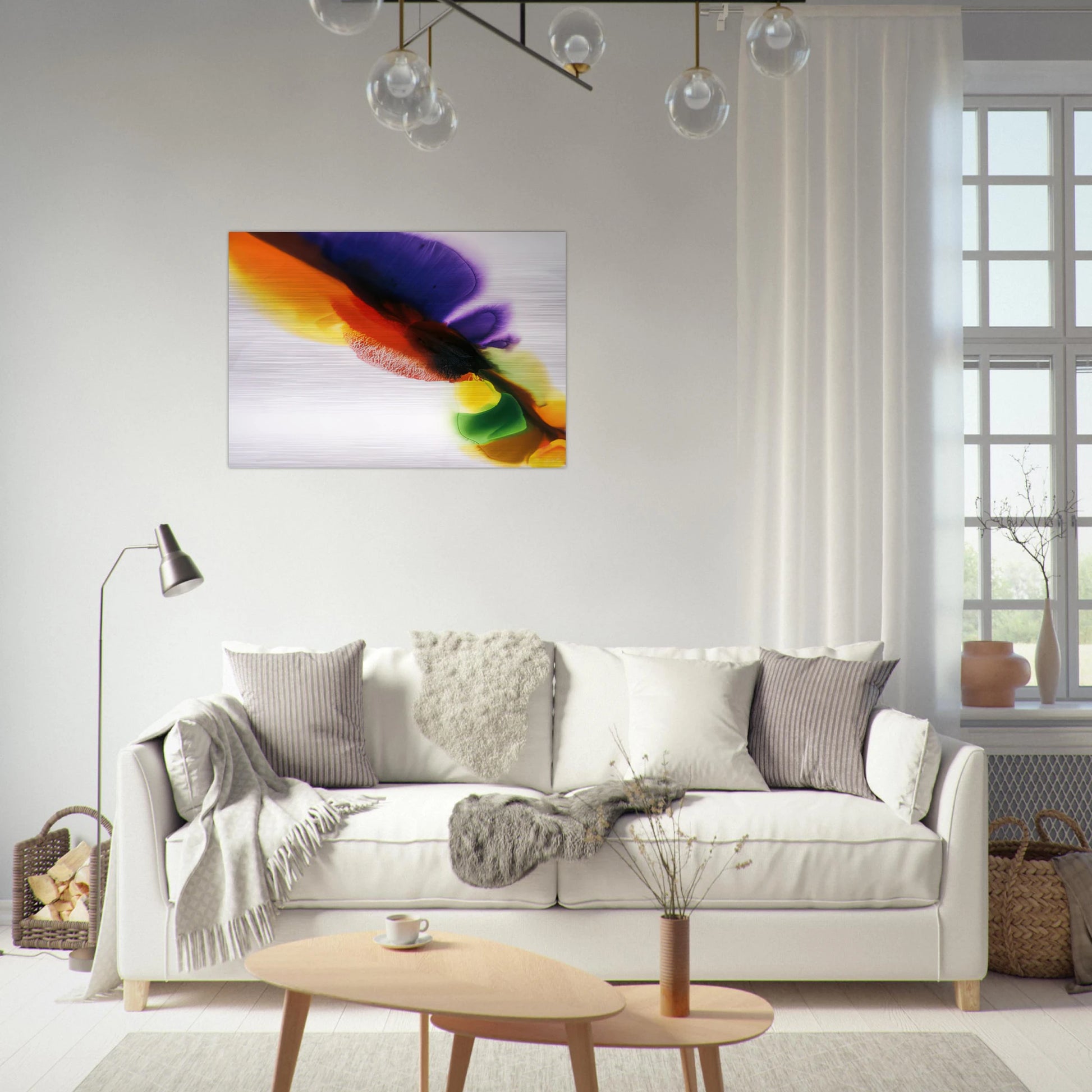 Phenomena Tibetan Flange - Paul Jenkins Brushed Aluminum Print - 70x100 cm / 28x40 inches | Paul Jenkins Aluminum Print | Paul Jenkins Prints