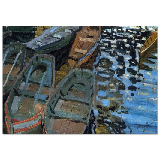 Bathers at La Grenouillere - claude monet Brushed Aluminum Print - 70x100 cm / 28x40 inches | claude monet Aluminum Print | claude monet Prints