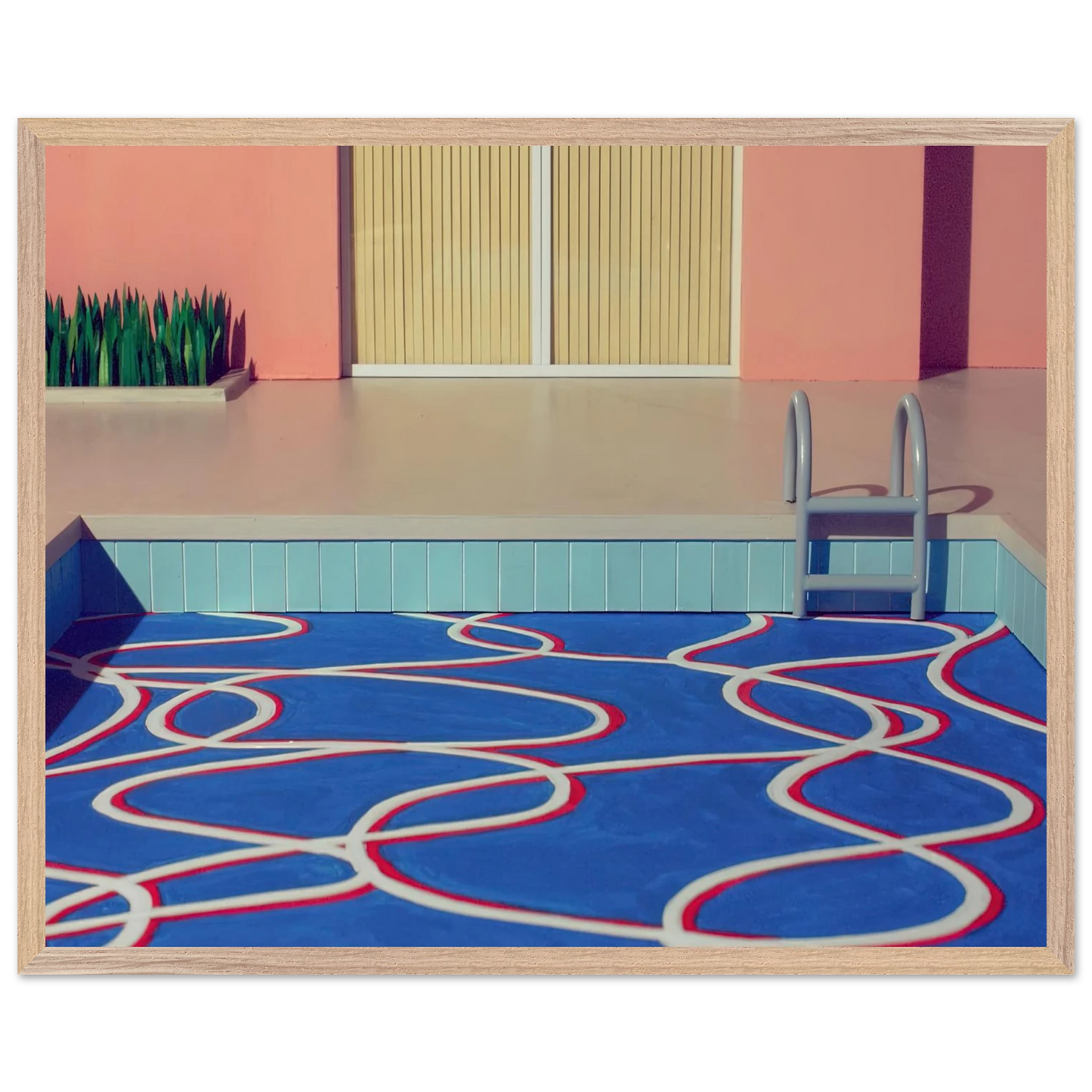 David Hockney - David Hockney Wall art - 30x45 cm / 12x18 inches - Premium Wooden Framed Poster With Fine Art Paper-canvas - White frame