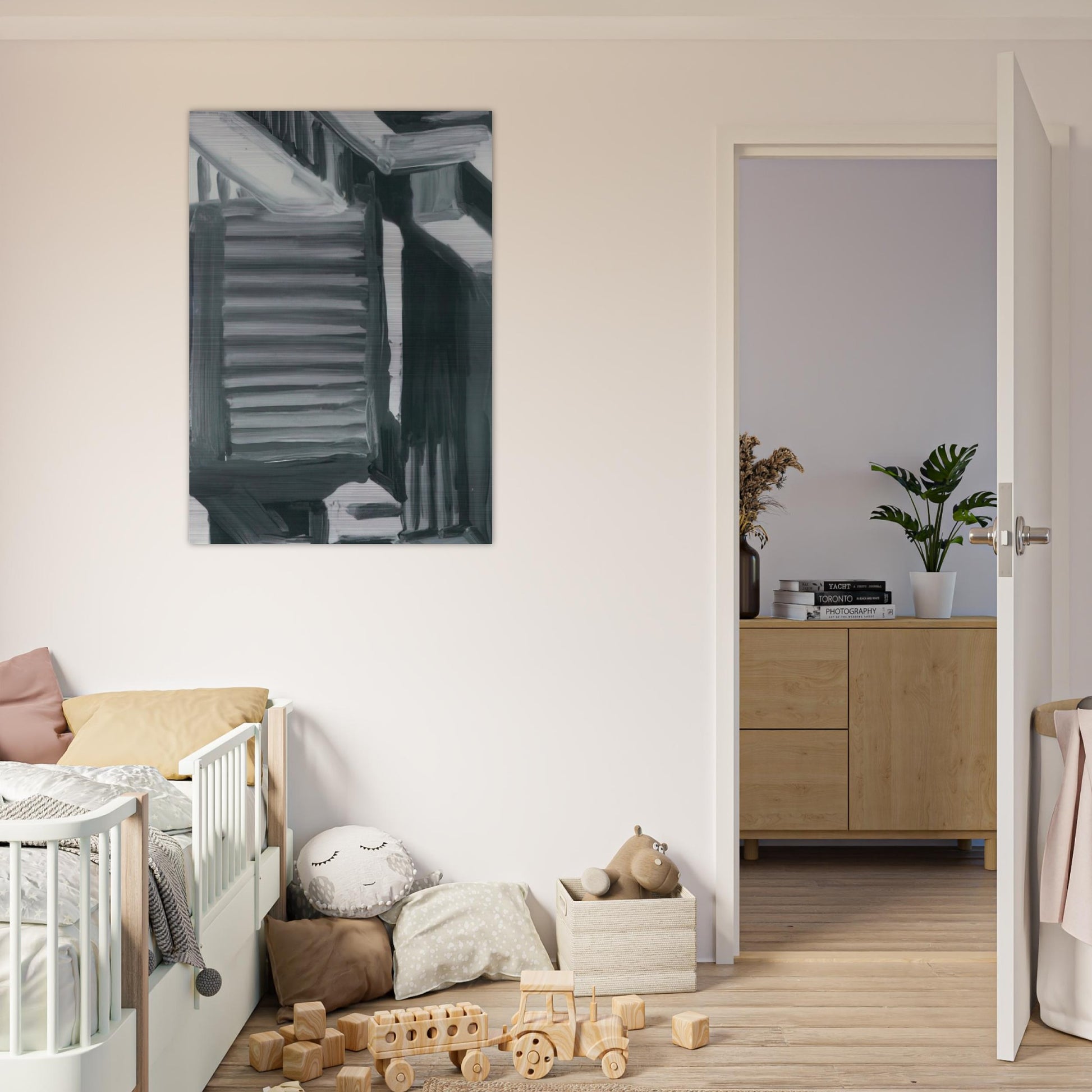 TOWNSCAPE 1968 2 - Gerhard Richter Brushed Aluminum Print - 70x100 cm / 28x40 inches | Gerhard Richter Aluminum Print | Gerhard Richter Prints