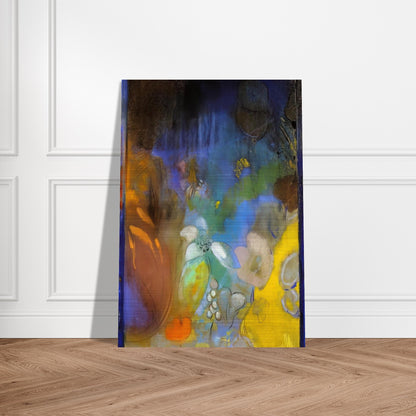 WOMAN IN PROFILE WITH FLOWERS - Odilon Redon Brushed Aluminum Print - 70x100 cm / 28x40 inches | Odilon Redon Aluminum Print | Odilon Redon Prints