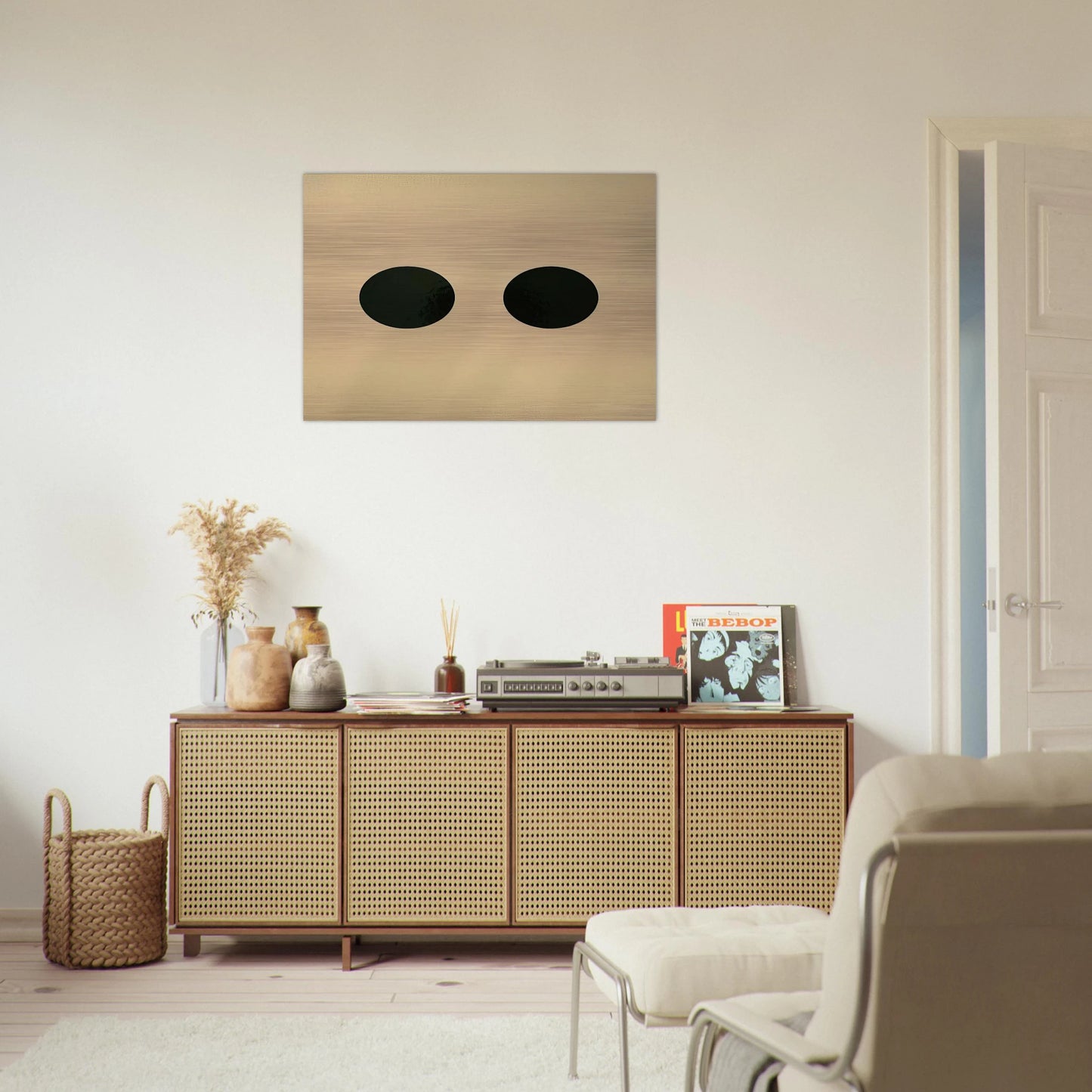 Two Circles - 1950 - Alexander Liberman Brushed Aluminum Print - 70x100 cm / 28x40 inches | Alexander Liberman Aluminum Print | Alexander Liberman Prints