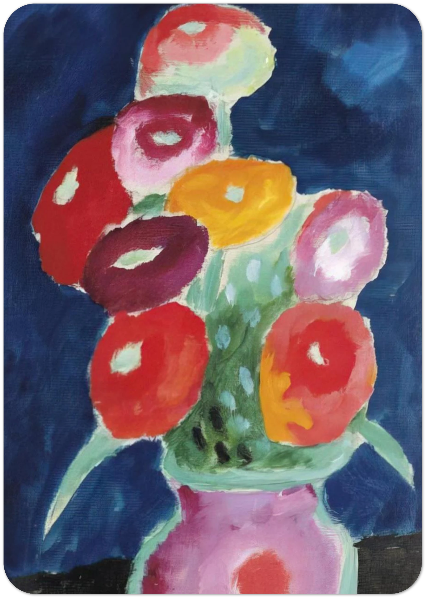 BLUMEN IN EINER VASE 1918 By Alexej von Jawlensky Pack of 10 Post Cards | Alexej von Jawlensky Post Cards | A6 (10.5 x 14.8 cm) - 4.1 x 5.8 inches