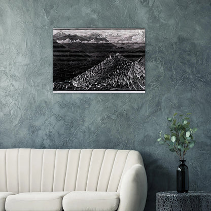 MORANO CALABRIA - MC Escher Brushed Aluminum Print - 70x100 cm / 28x40 inches | MC Escher Aluminum Print | MC Escher Prints