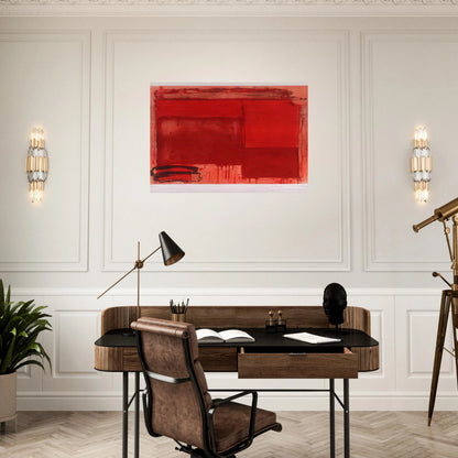 Tembi - 1980 - John Hoyland Brushed Aluminum Print - 70x100 cm / 28x40 inches | John Hoyland Aluminum Print | John Hoyland Prints