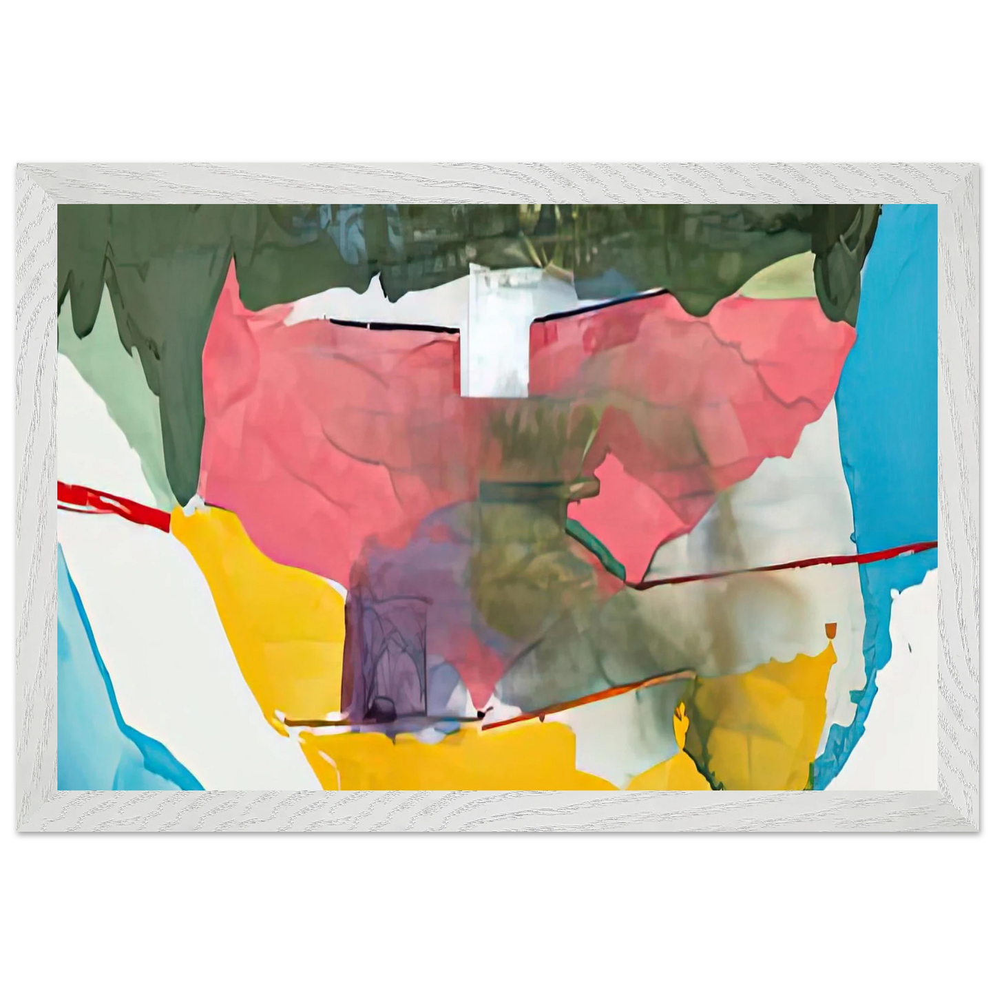 Helen Frankenthaler - Off White Square, 1973- Wall Art - 60x80 cm / 24x32 inches - Fine Art Poster-canvas - -