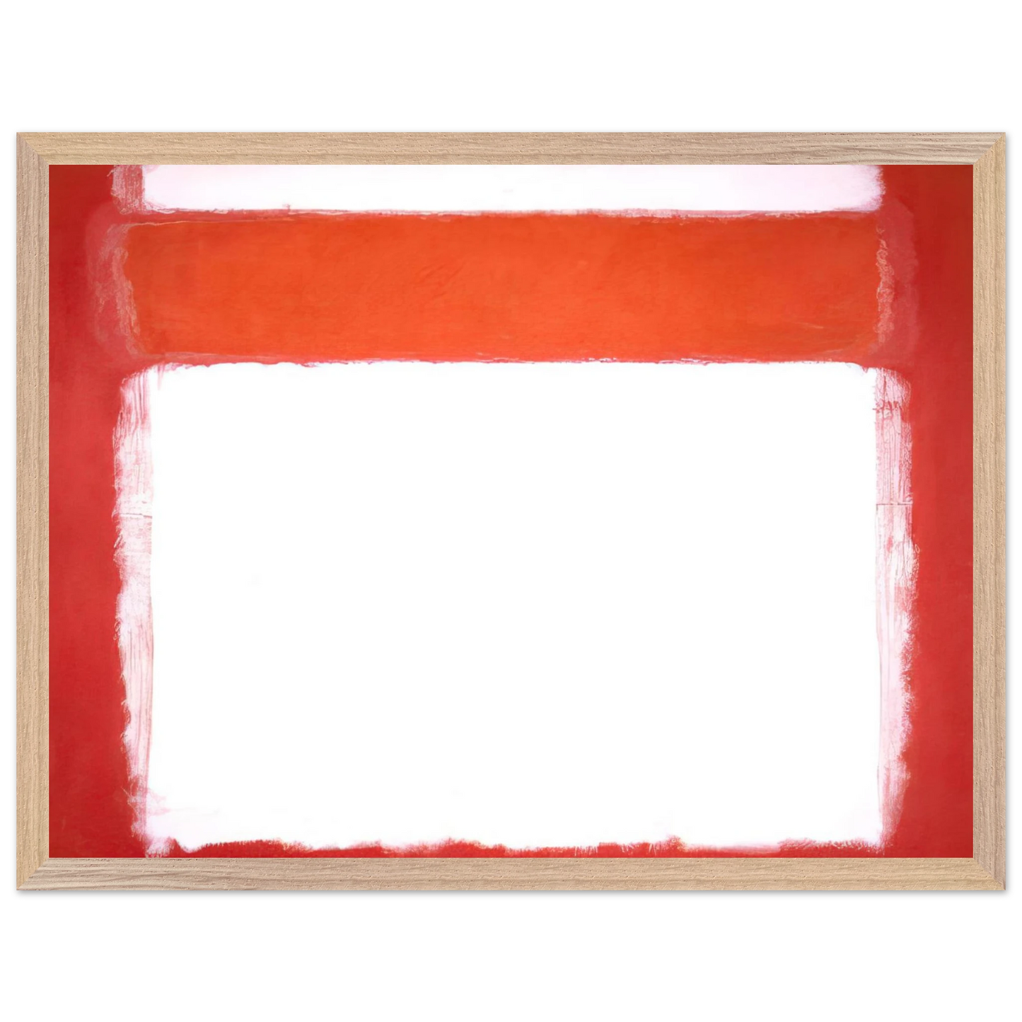 Mark Rothko - No. 16 - 1957 Wall Art - 60x80 cm / 24x32 inches - Premium Wooden Framed Poster With Fine Art Paper - Black frame