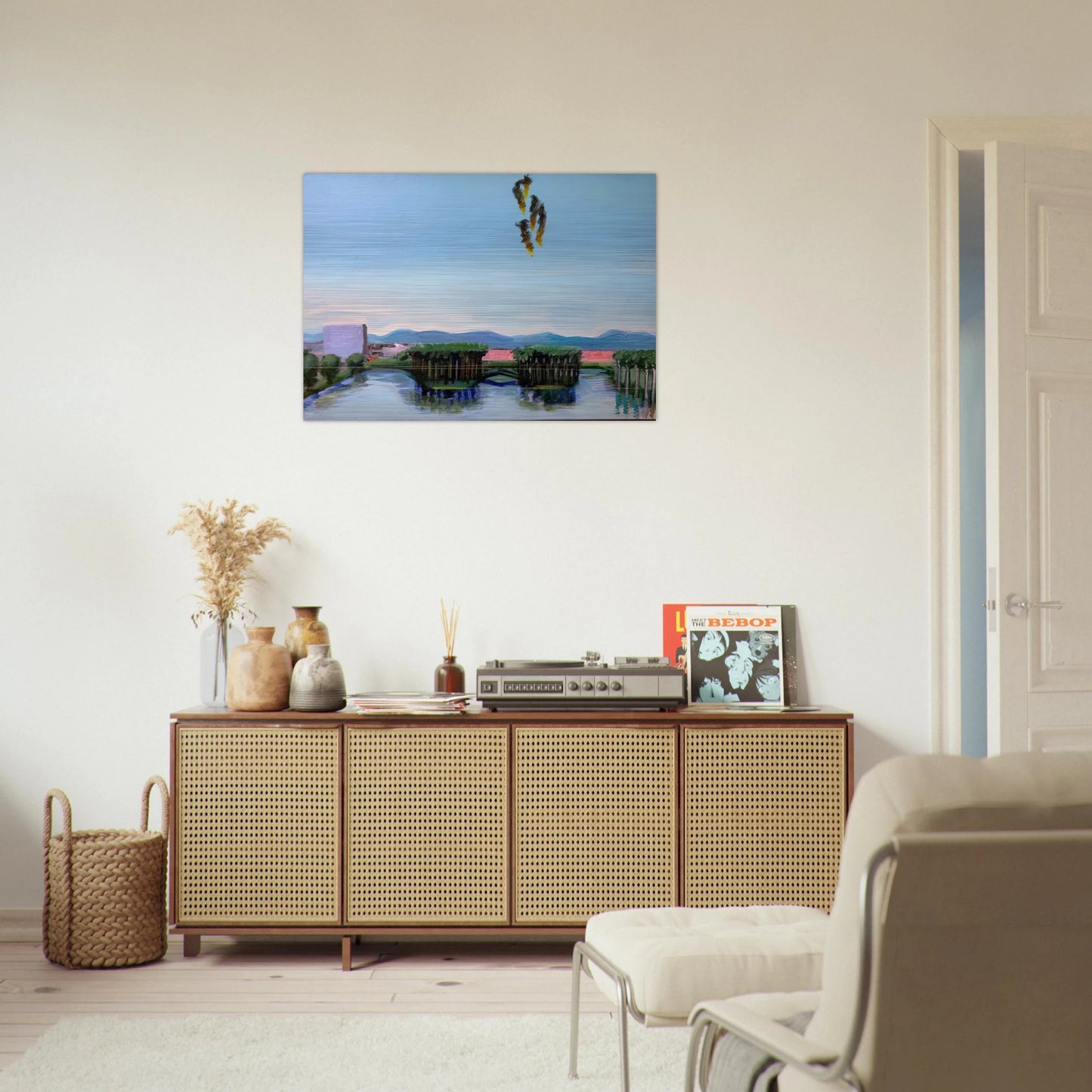 Echo Park Falling Angels - 1974 - Carlos Almaraz Brushed Aluminum Print - 70x100 cm / 28x40 inches | Carlos Almaraz Aluminum Print | Carlos Almaraz Prints